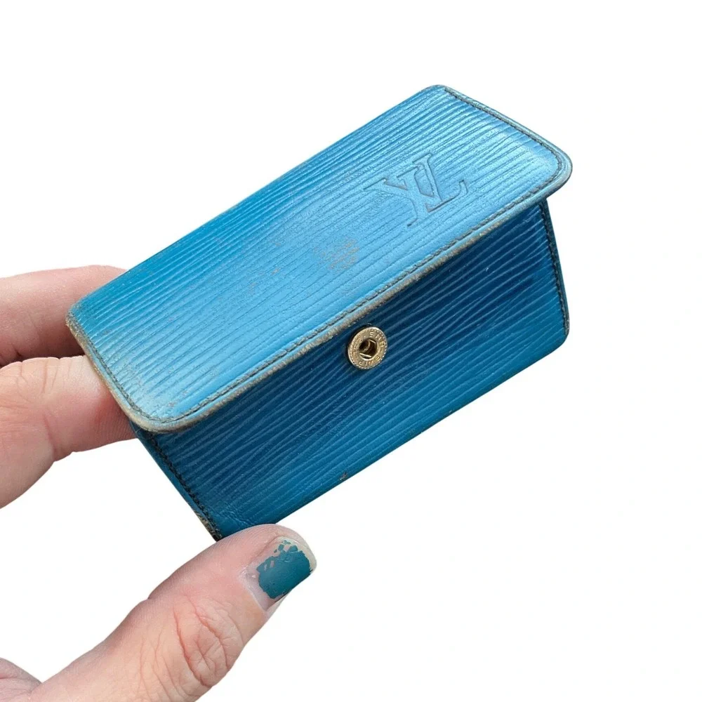 Rare Louis Vuitton Epi Leather 6 Key Holder Toledo Blue Vintage 1990s Spain